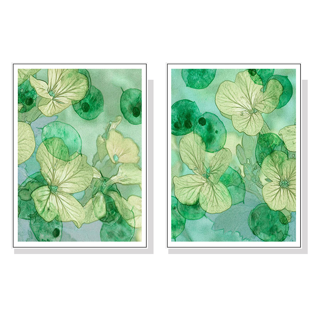 V207-1533-1-146314-00 Wall Art 40cmx60cm Zanzibar Gem 2 Sets White Frame Canvas - Image 1