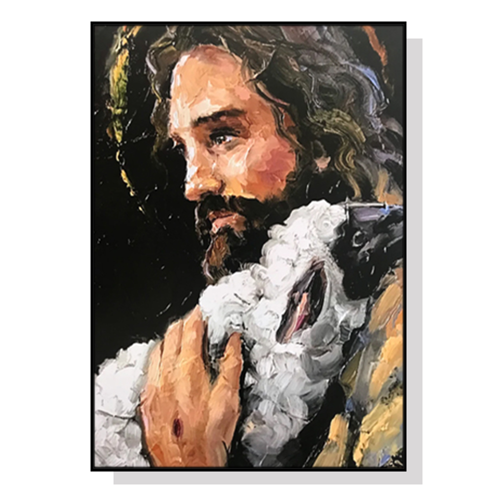 V207-1565-1-146276-00 Wall Art 90cmx135cm Back In His Arms Black Frame Canvas - Image 1