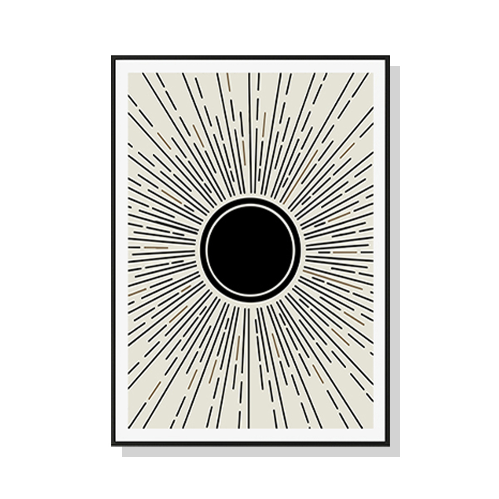 V207-1577-66952-00 Wall Art 70cmx100cm Sun Rise Art Black Frame Canvas - Image 1