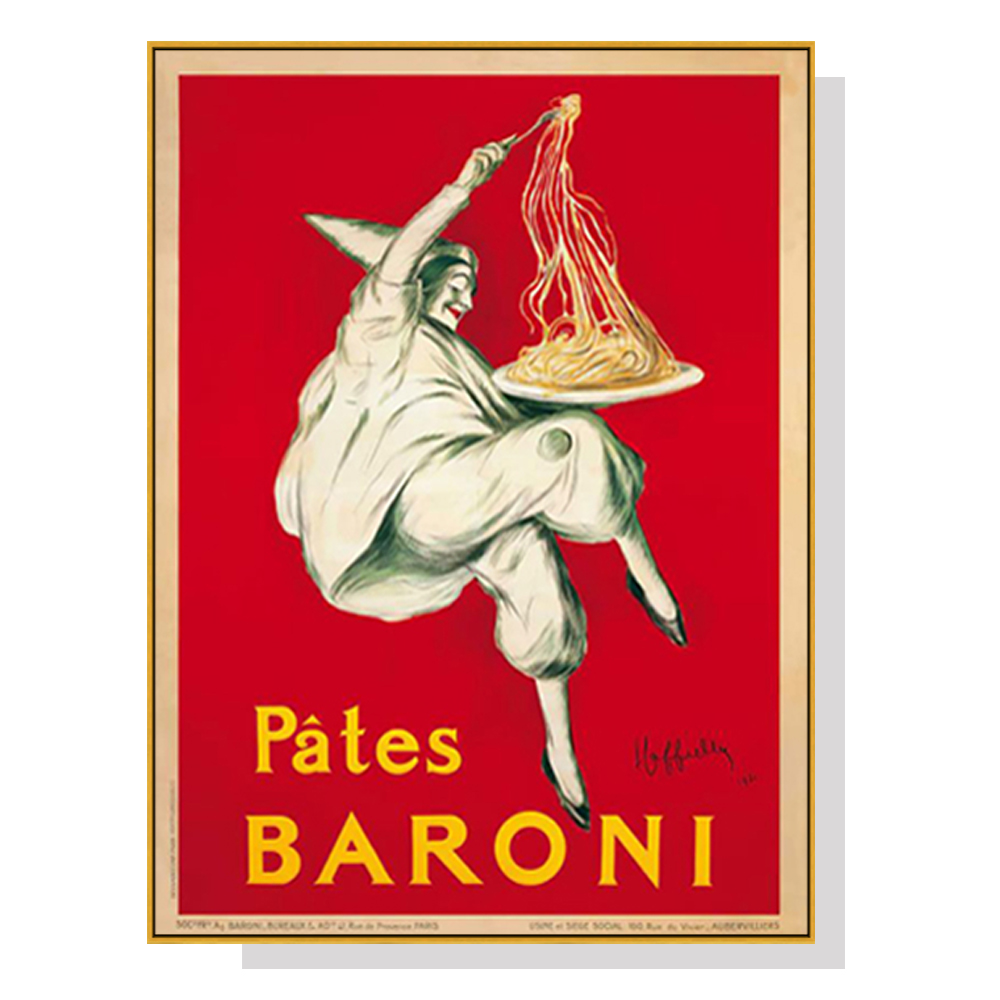V207-18153-130788-00 Wall Art 100cmx150cm Pates Baroni Pasta Gold Frame Canvas - Image 1