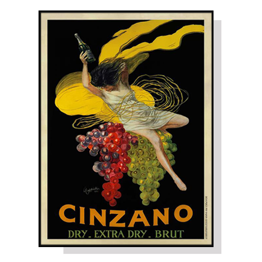 V207-18233-130794-00 Wall Art 100cmx150cm Cinzano Black Frame Canvas - Image 1
