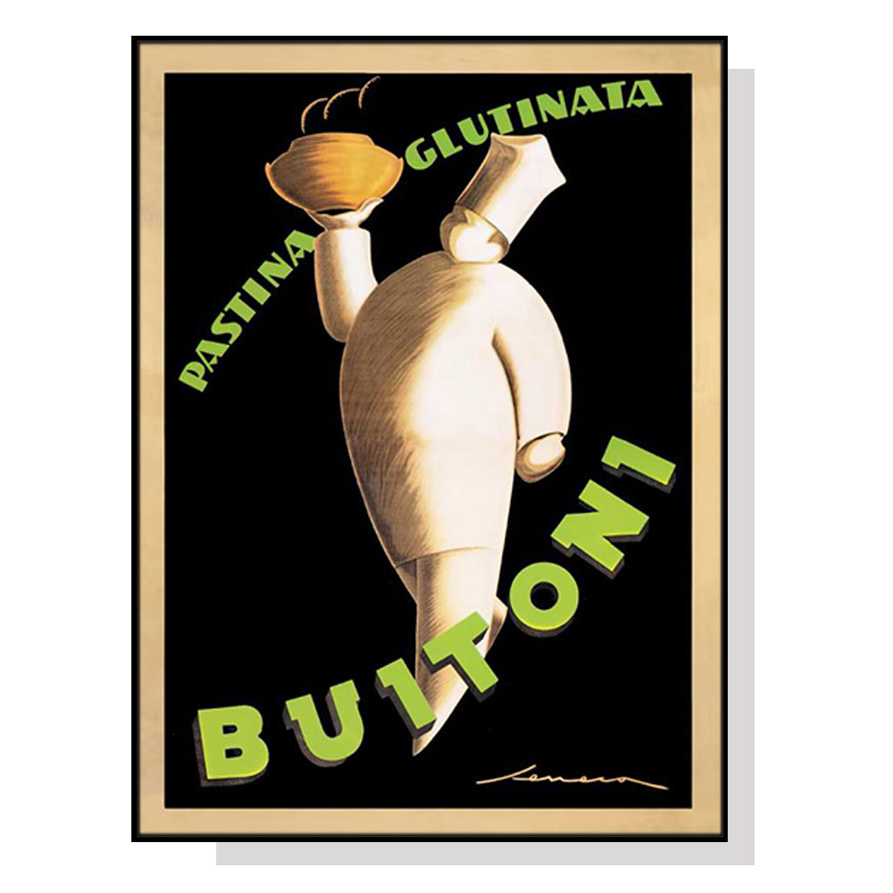 V207-1827-81987-00 Wall Art 50cmx70cm Buitoni Black Frame Canvas - Image 1
