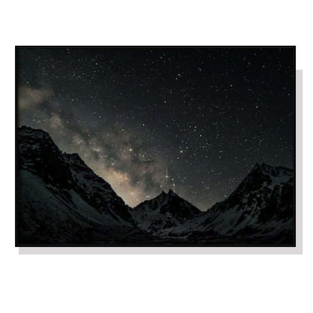 V207-19703-97727-00 Wall Art 100cmx150cm Night Court Black Frame Canvas - Image 1
