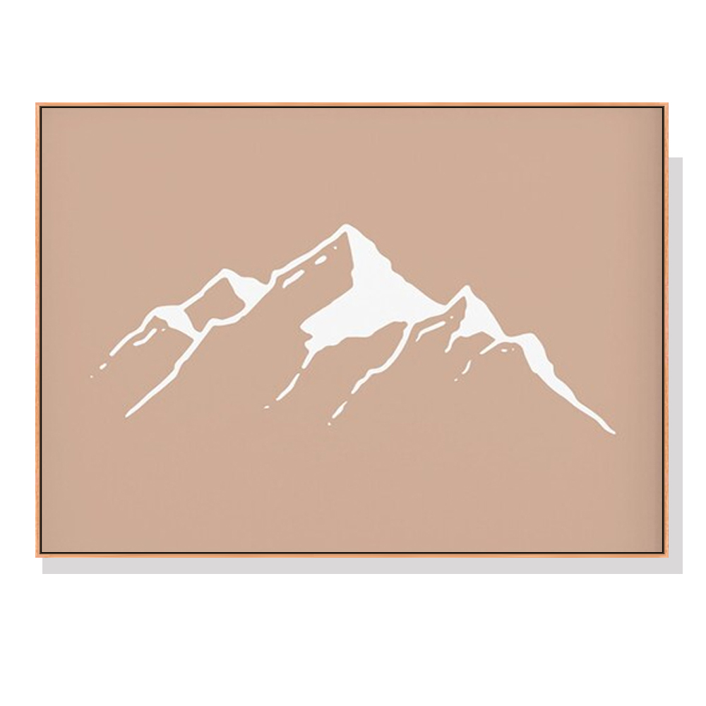 V207-2019-88949-00 Wall Art 80cmx120cm Boho Mountain Wood Frame Canvas - Image 1