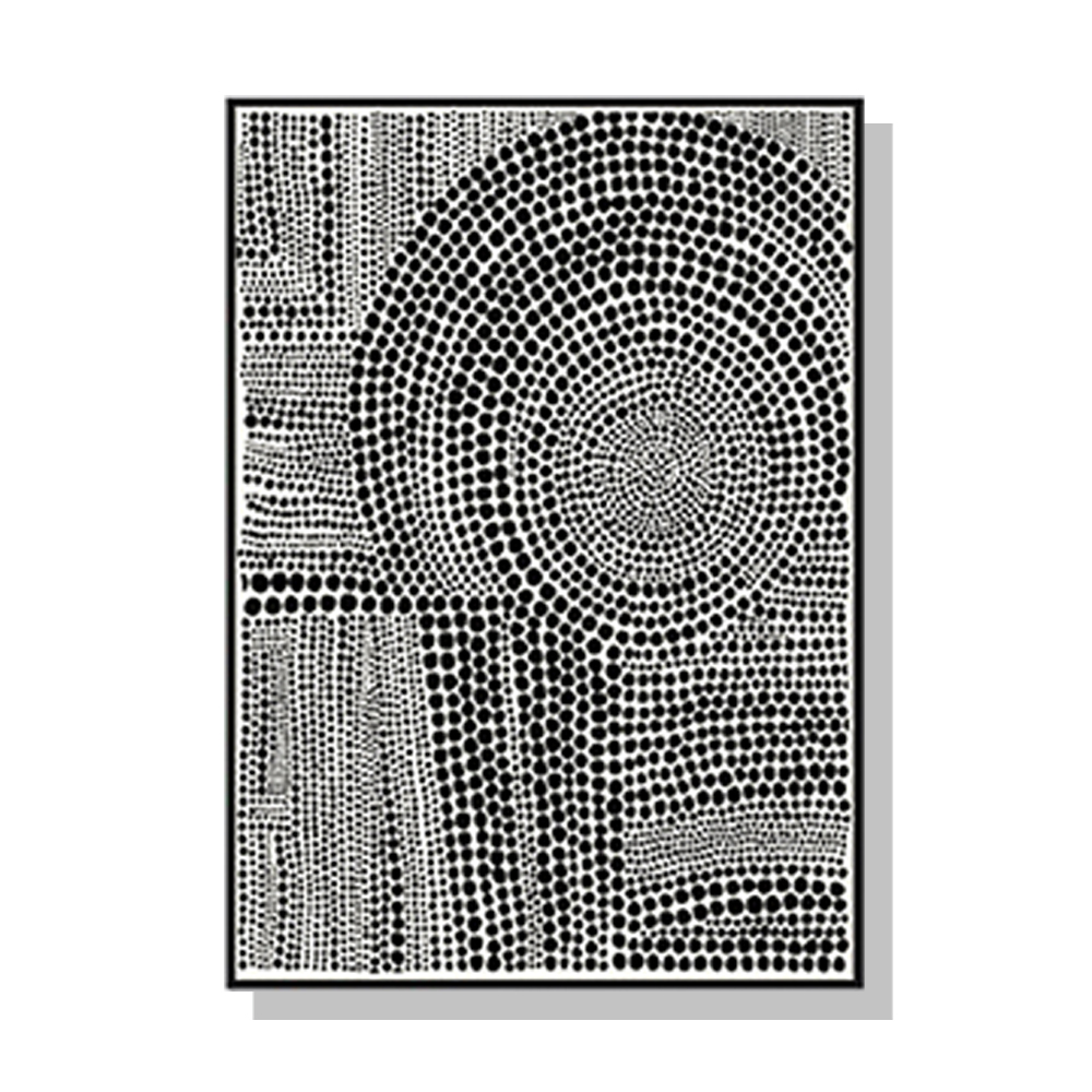 V207-20721-97581-00 Wall Art 40cmx60cm Clustered Dots B Black Frame Canvas - Image 1