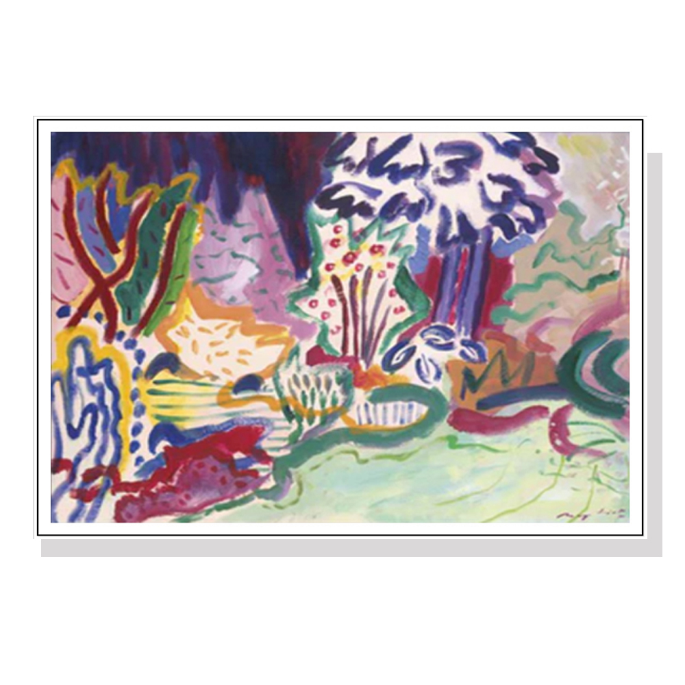 V207-2101-89663-00 Wall Art 60cmx90cm Late Summer White Frame Canvas - Image 1