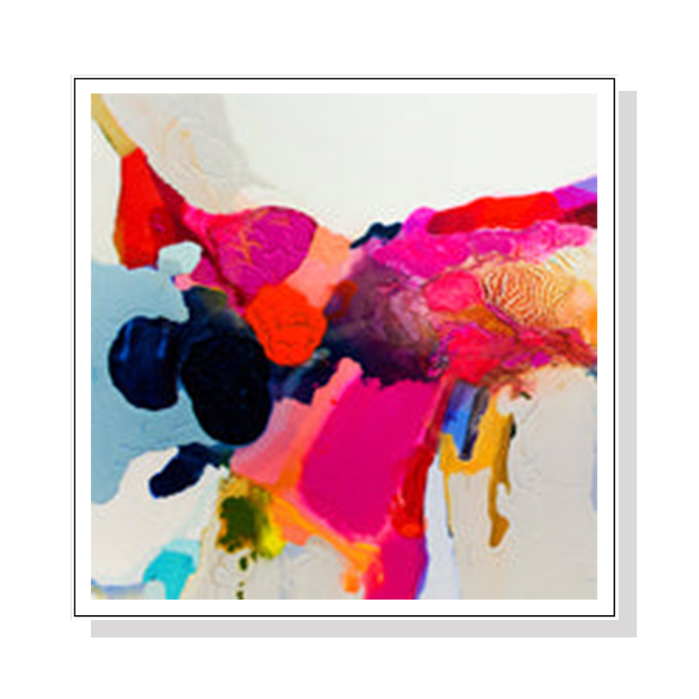 V207-2146-91408-00 Wall Art 70cmx70cm Reach In White Frame Canvas - Image 1