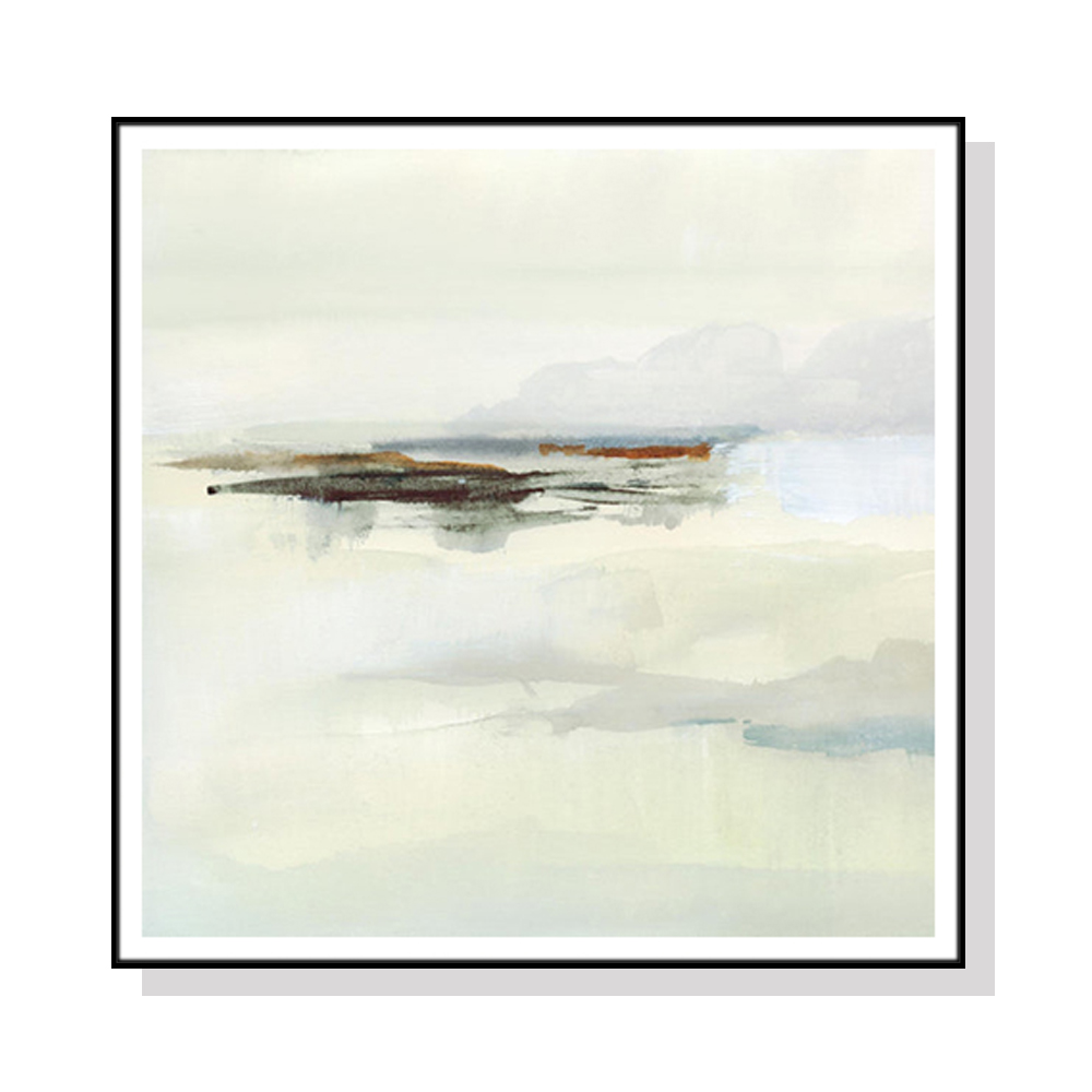 V207-2156-91398-00 Wall Art 60cmx60cm Atmospheric Edge Black Frame Canvas - Image 1