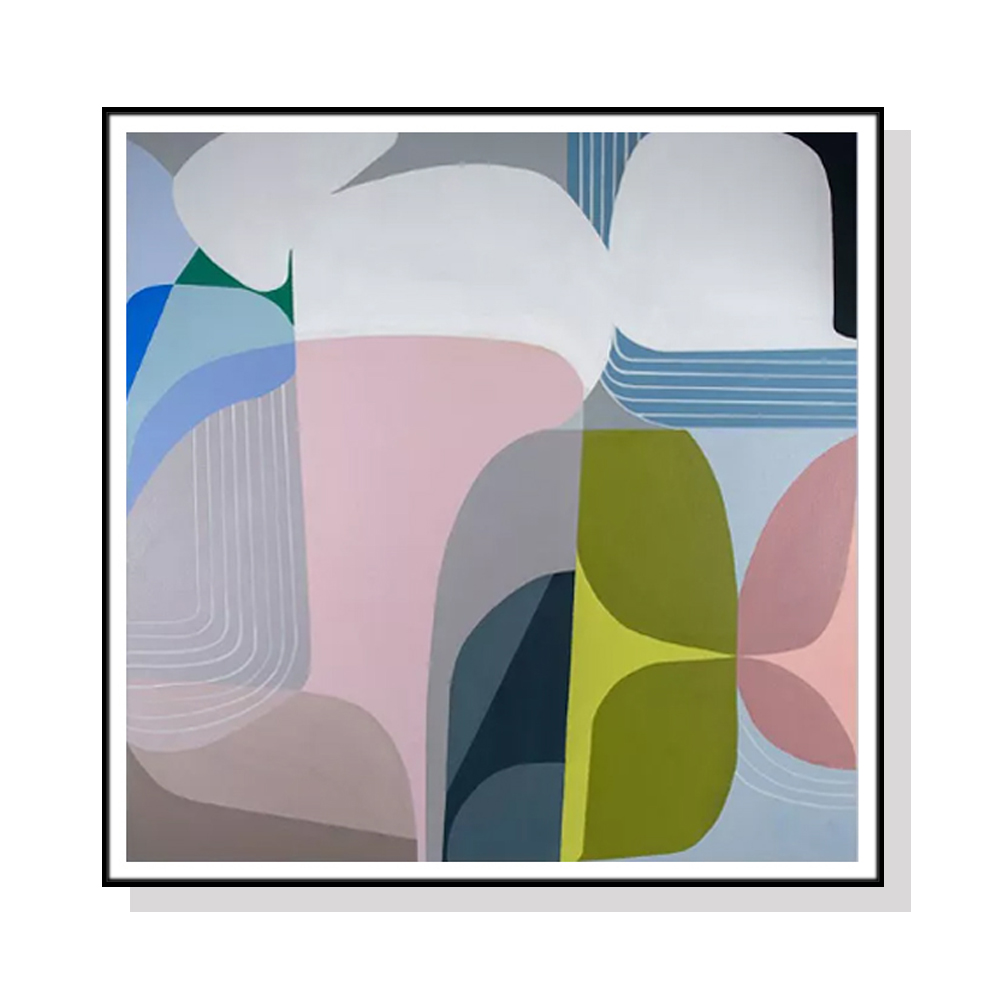 V207-2183-91371-00 Wall Art 60cmx60cm Skyways Black Frame Canvas - Image 1
