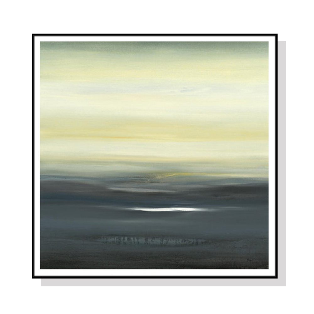 V207-2239-94314-00 Wall Art 80cmx80cm Land of Serenity Black Frame Canvas - Image 1