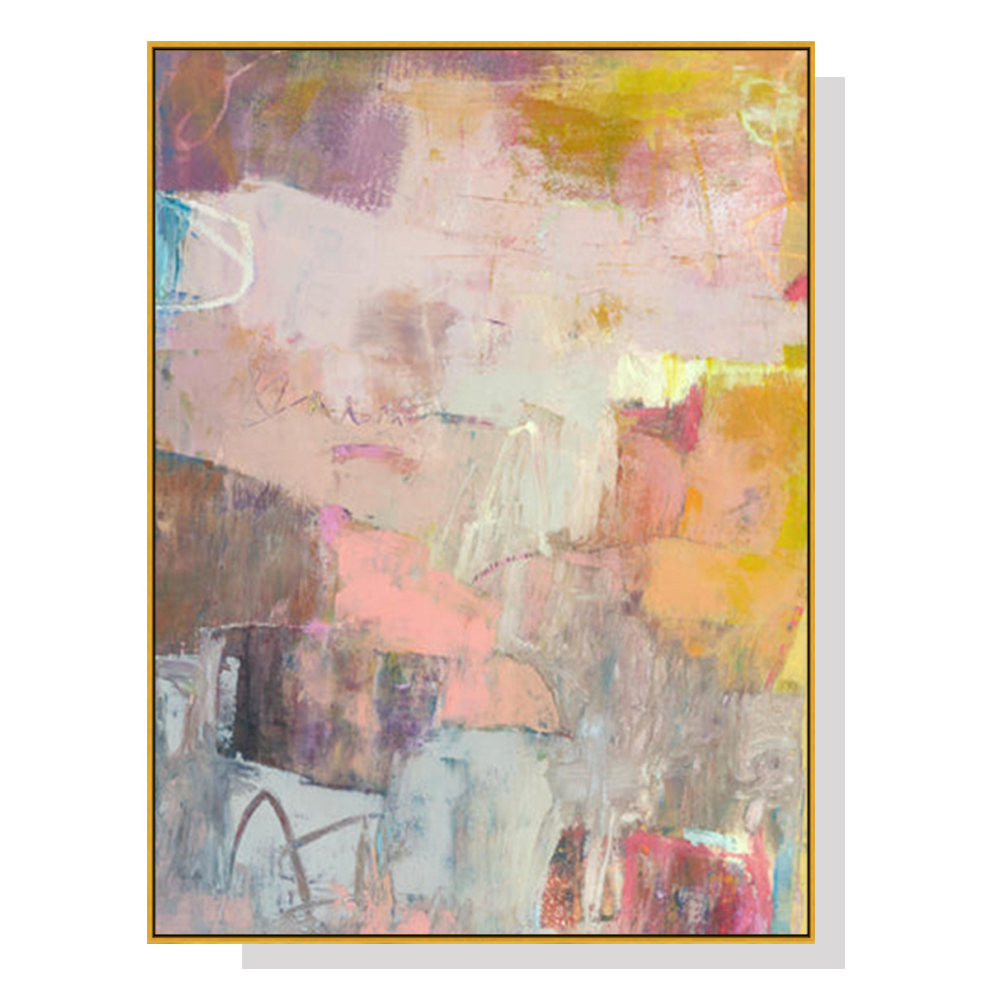 V207-22401-97348-00 Wall Art 40cmx60cm Lann II Gold Frame Canvas - Image 1