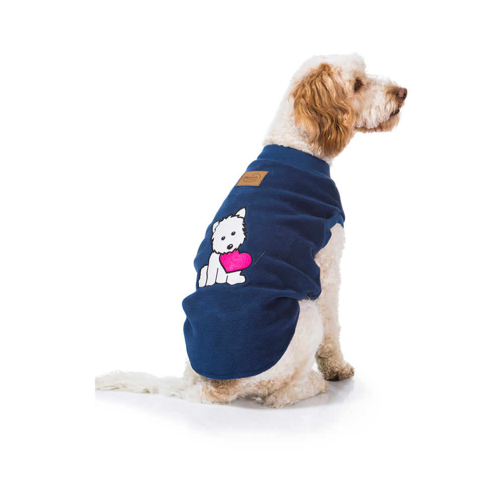 V208-PJ-PHB60-71961-00 Puppy Heart Blue Dog Pyjamas 60cm - Image 1