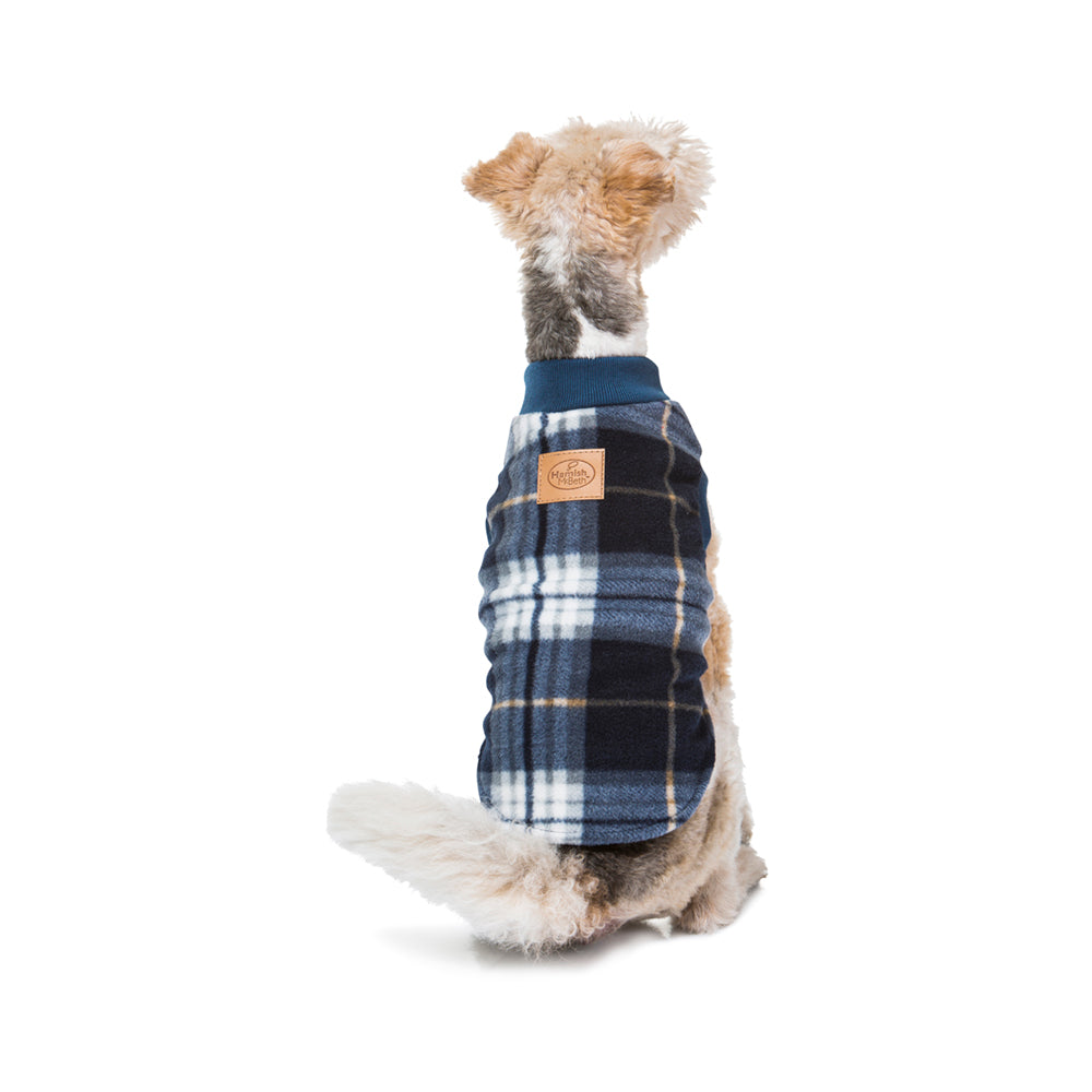 V208-PJ-TB60-71994-00 Blue Tartan Dog Pyjamas 60cm - Image 1