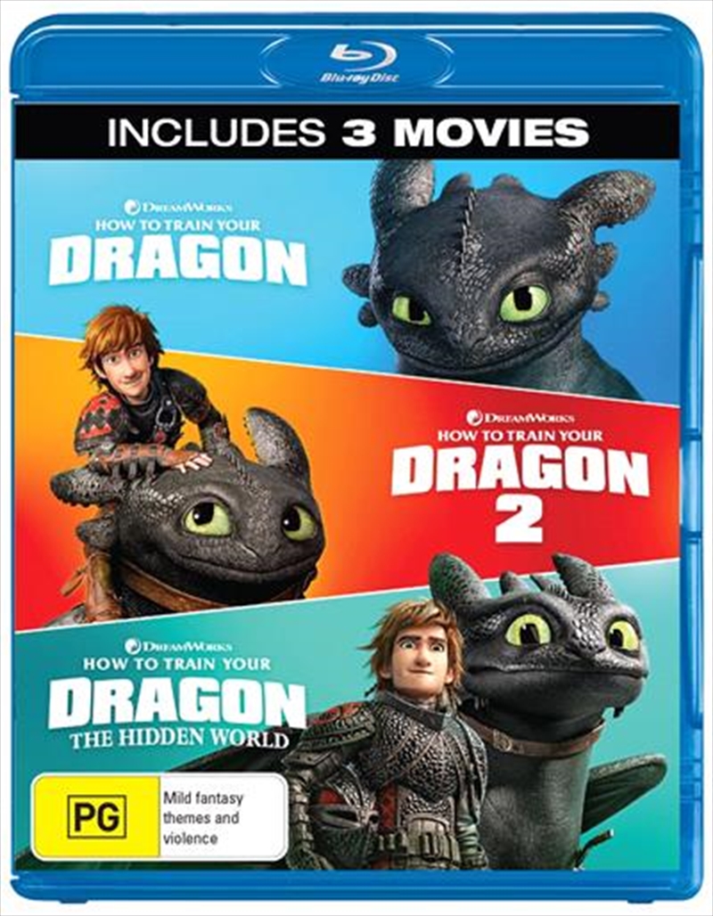 V210-2411904-76182-00 How To Train Your Dragon / How To Train Your Dragon 2 / How To Train Your Dragon - The Hidden World Blu-ray - Image 1