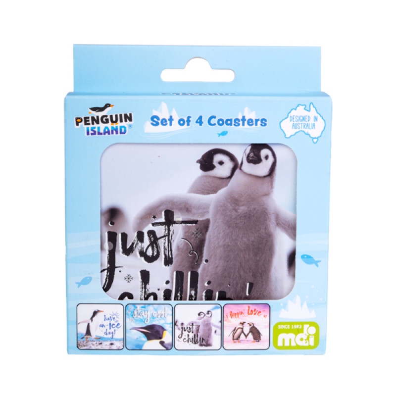 V210-2772623-92301-00 Penguin Coasters Set - Image 1