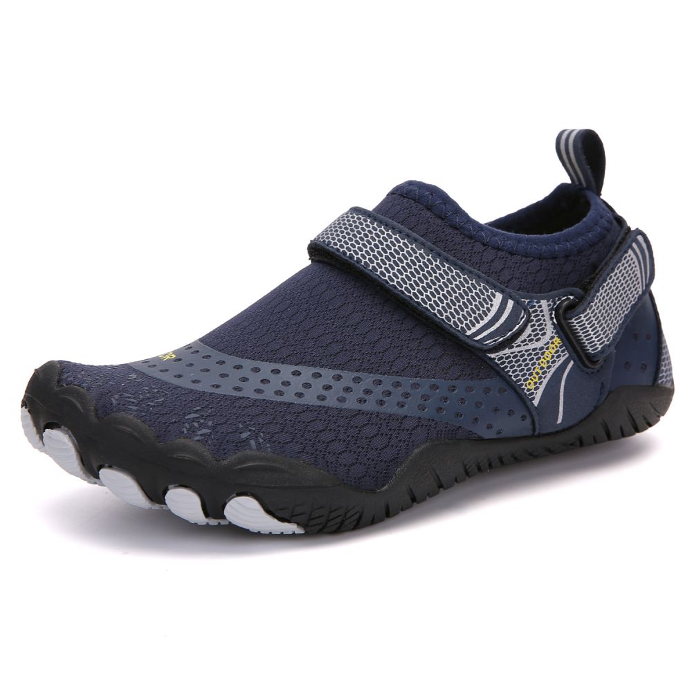 V213-04WS-A-K-NBLU3_X56Aqxi_1 Kids Water Shoes Barefoot Quick Dry Aqua Sports Shoes Boys Girls - Blue Size Bigkid US3 = EU34 - Image 1
