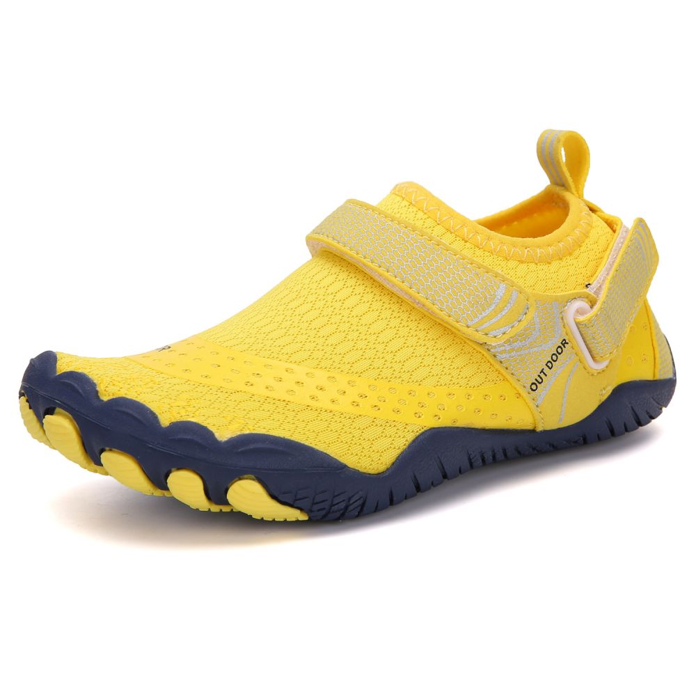 V213-04WS-A-K-NYLW2_WI0RBW2_1 Kids Water Shoes Barefoot Quick Dry Aqua Sports Shoes Boys Girls - Yellow Size Bigkid US2=EU32 - Image 1