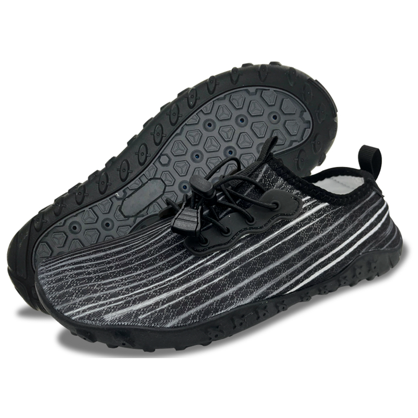 V213-05WS-A-G-BLK9-yDlVPb4-00 Water Shoes for Men and Women Soft Breathable Slip-on Aqua Shoes Aqua Socks for Swim Beach Pool Surf Yoga (Black Size US 9) - Image 1