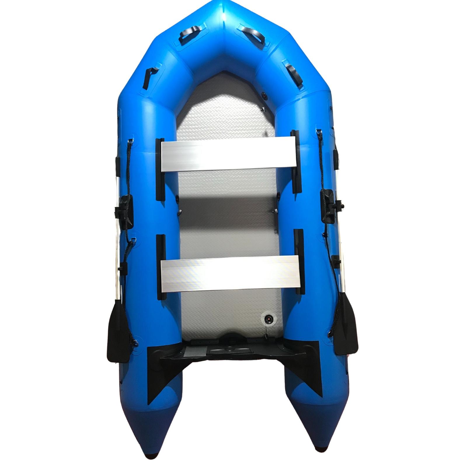 V213-IFB01-BLU30-174571-00 3M ( Blue ) Inflatable Boat Dinghy Tender Pontoon Rescue & Dive Boat Fishing Boat With Hard Air-Deck Floor - Image 1