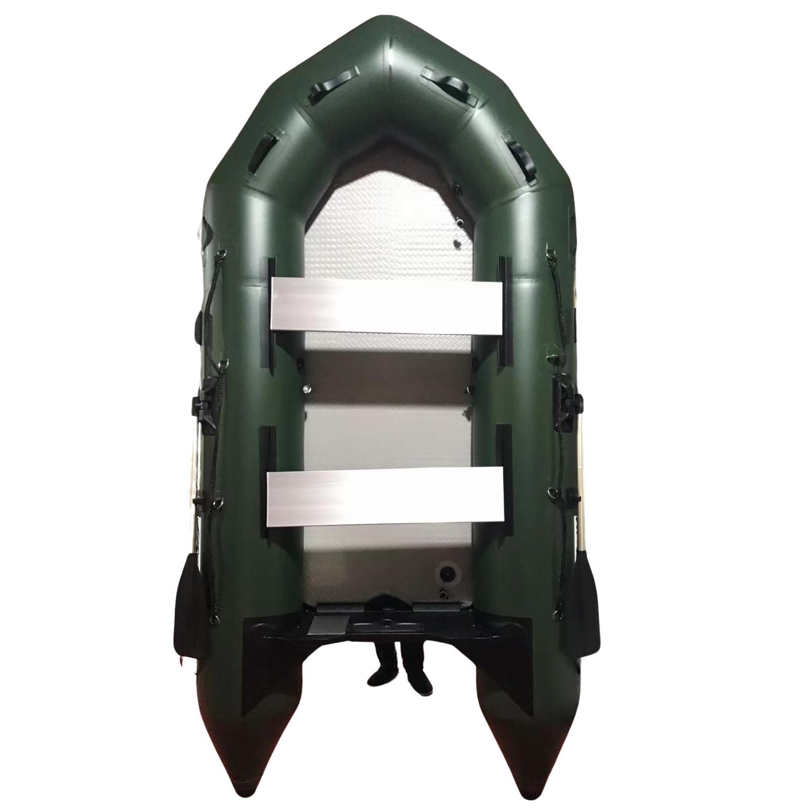 V213-IFB01-GRN30-174565-00 3M ( Green ) Inflatable Boat Dinghy Tender Pontoon Rescue & Dive Boat Fishing Boat With Hard Air-Deck Floor - Image 1