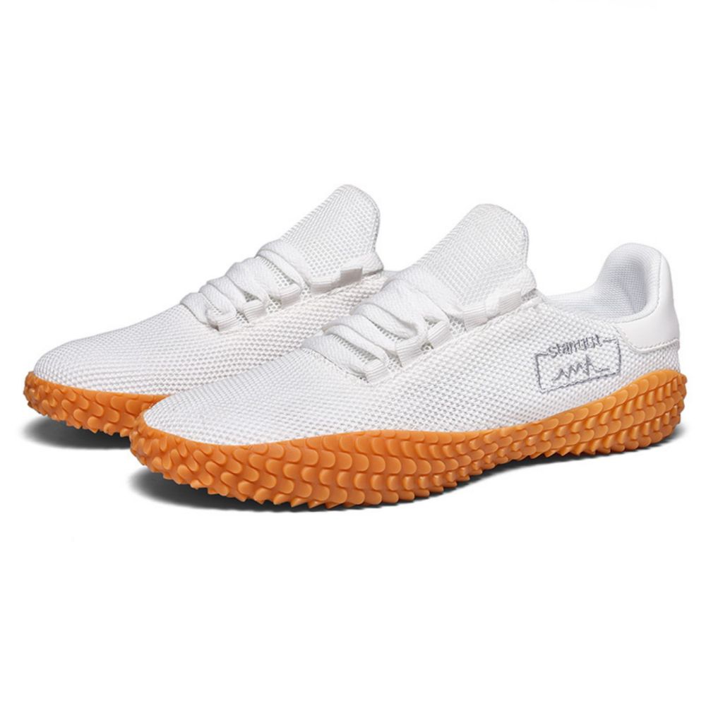 V213-SNFF07-A-WHT45_oqw5Dey_1 Men's Sneakers Barefoot Lightweight Shoes(White Size US10.5=US45 ) - Image 1