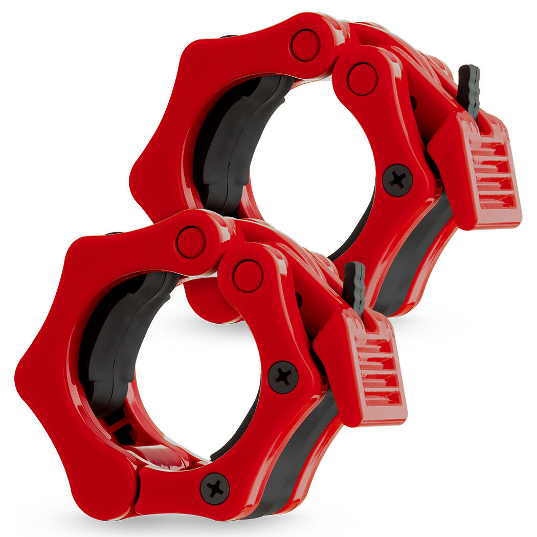 V219-FTNBCLJBFA101-202504031814-00 PROFLEX 2x 50mm Olympic Gym Barbell Collar Lock Clips, for Home Fitness Bodybuilding Weights Training Lock Clips - Image 1