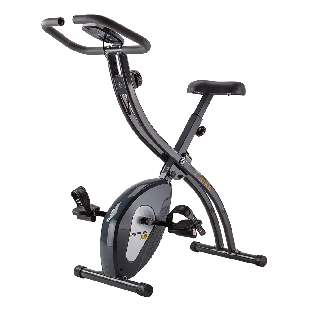 V219-FTNXBKPRFBXV2-44417-00 PROFLEX Folding Magnetic Exercise X-Bike - Bicycle Cycling Flywheel Fitness - Image 1
