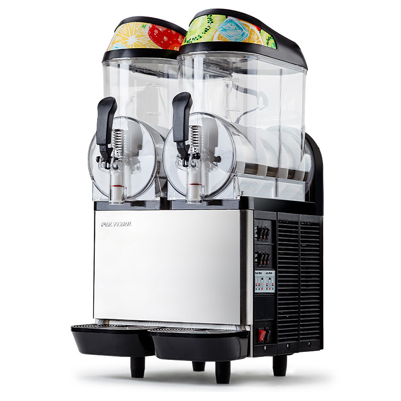 V219-ICESLHPLYA24L-74117-00 POLYCOOL 24L Double Tank Commercial Slush Machine, Quality Donper Compressor, Frozen Slushy Maker - Image 1