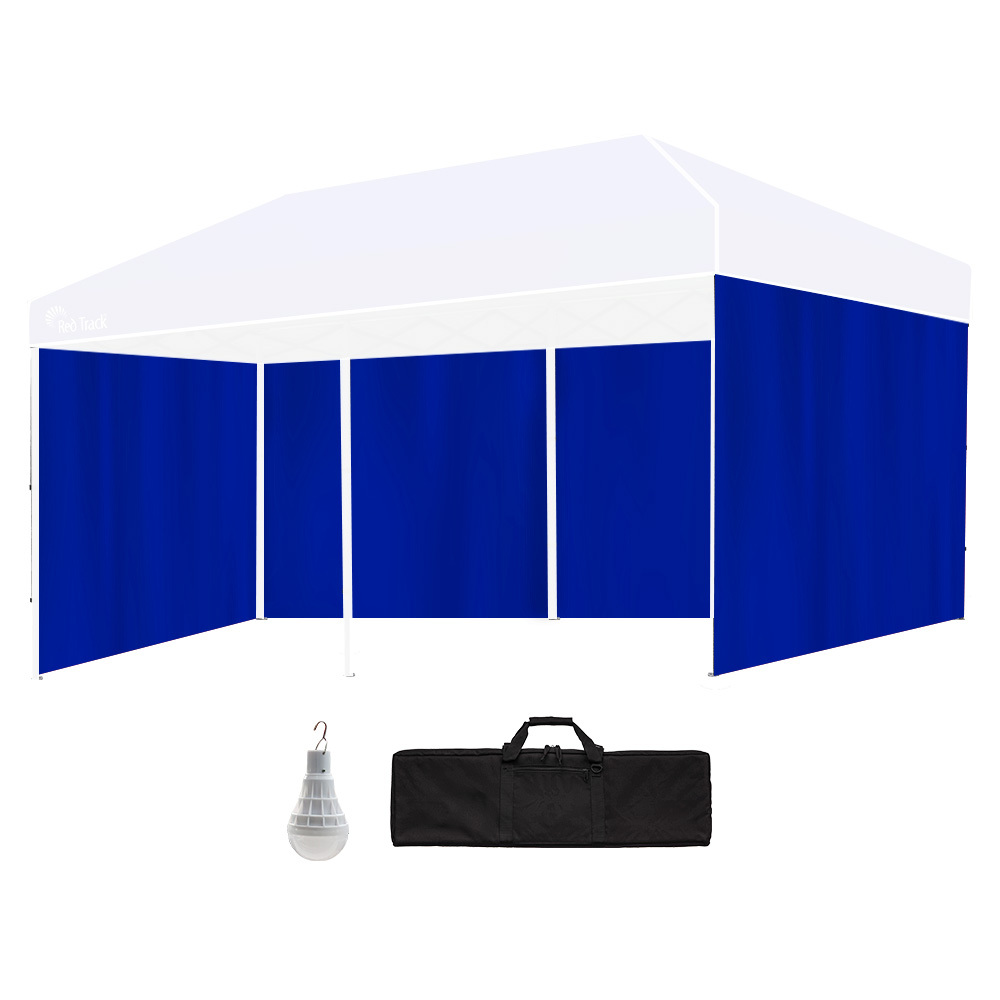 V219-OTDGPKACCA6BL-225719-00 RED TRACK Accessory Pack for 6x3m Navy Blue Gazebo, includes Walls, Wheeled Carry Bag, Rechargeable USB Lamp - Image 1