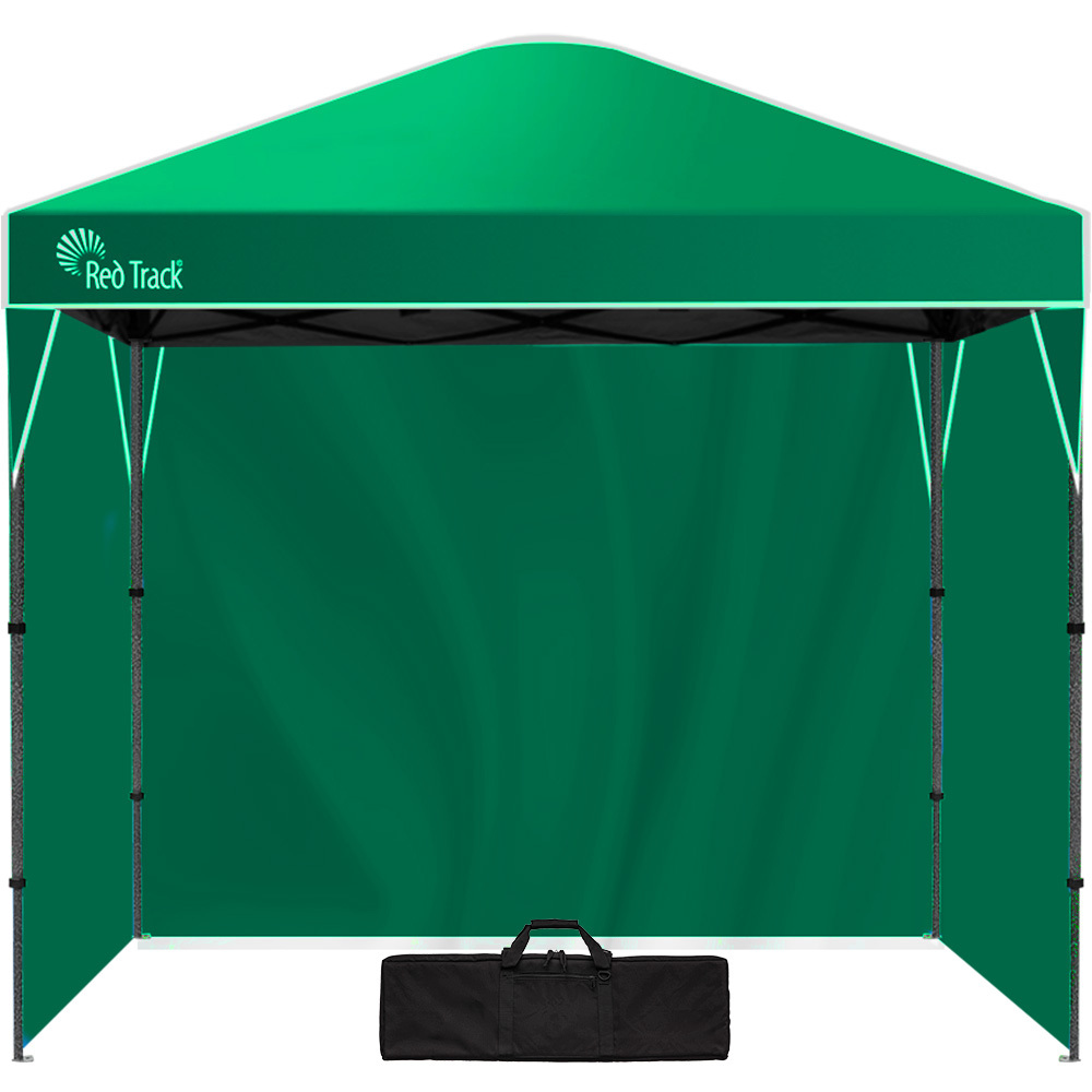 V219-OTDGZBRT3WGA-225759-00 RED TRACK 3x3m Ultra Compact Folding Gazebo, Walls, Carry bag, Portable Outdoor Popup Marquee for Camping Beach, Green - Image 1
