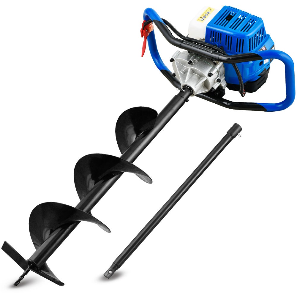 V219-PHDPTRPB7C2A-225646-00 POWERBLADE PD750 52cc 2-Stroke Petrol Post Hole Digger, 200mm Auger w/ 600mm Extension Shaft - Image 1