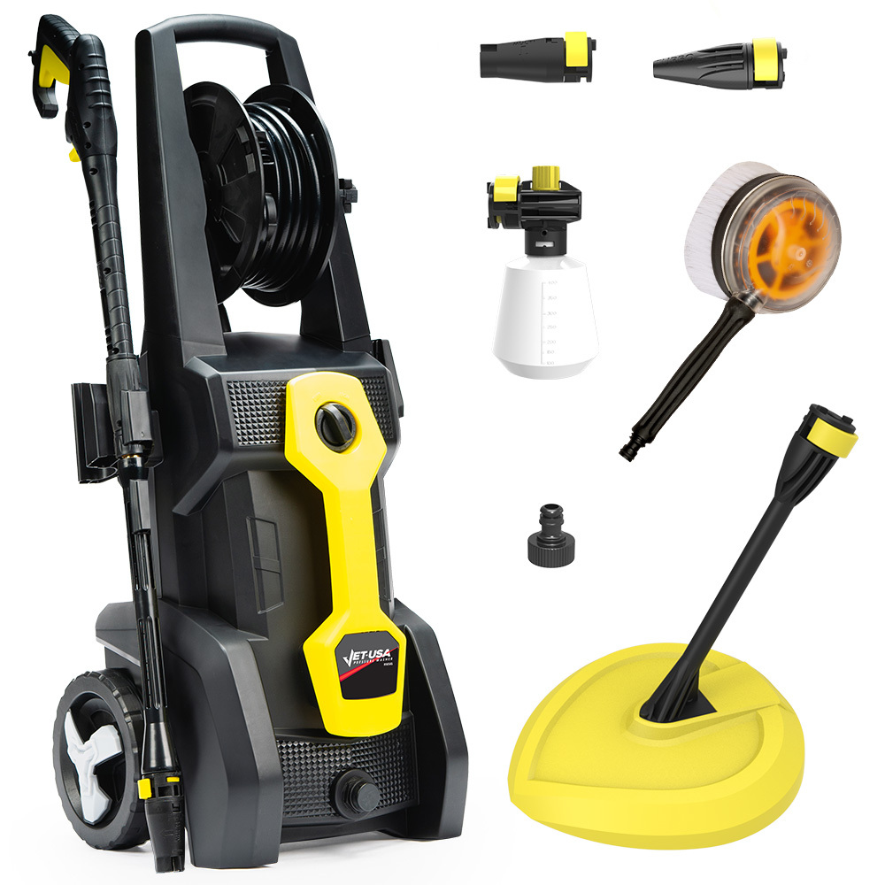 V219-PRWELEJT54WA-225541-00 JET-USA RW545 Electric High Pressure Washer, 3000PSI Water Cooled Motor, 2 Nozzles, Brush Head, Deck Cleaner, Detergent Bottle - Image 1
