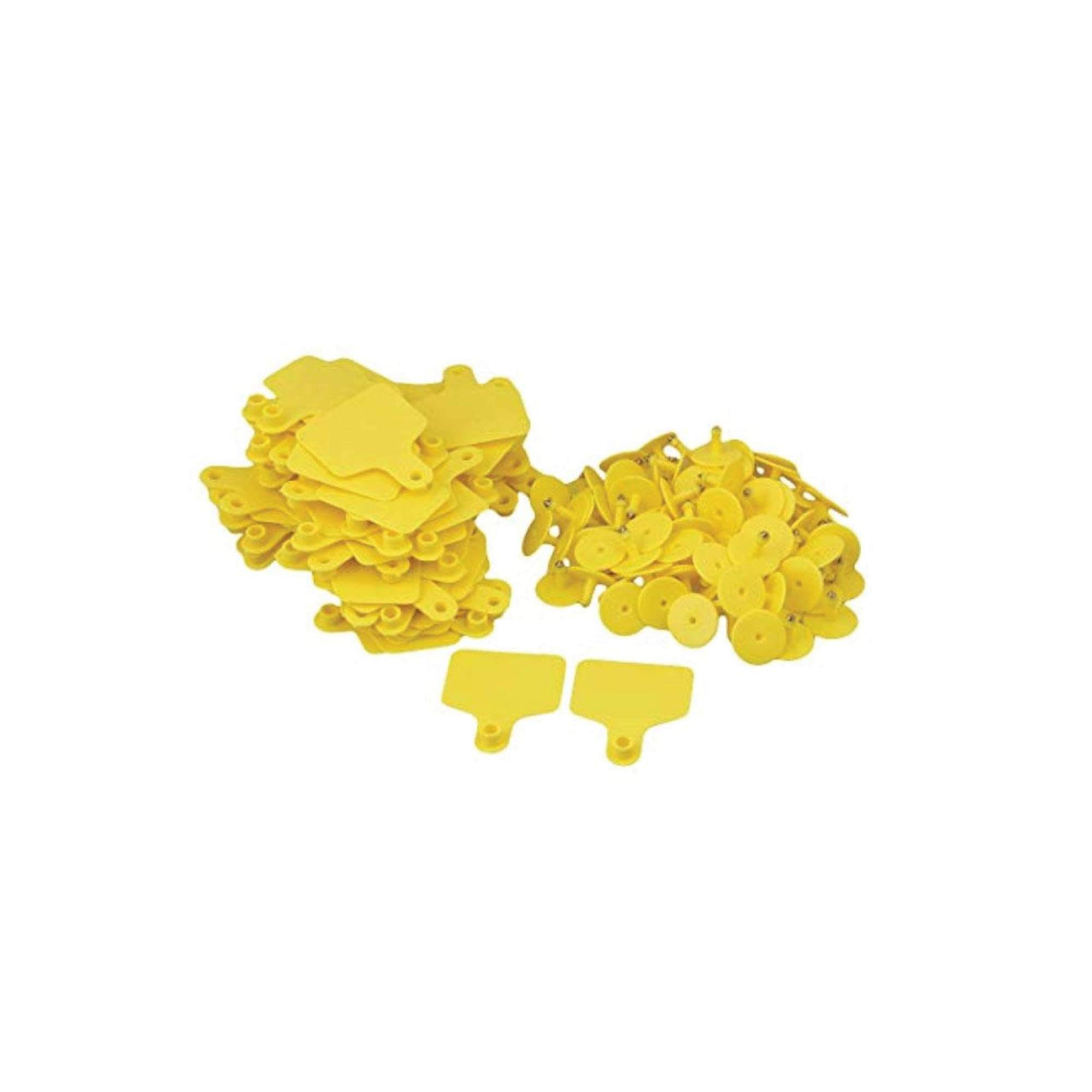 V238-SUPDZ-21828971495504-202507252011-00 100x Cattle Ear Tags 5x4cm Set - Small Yellow Blank Sheep Pig Livestock Label - Image 1