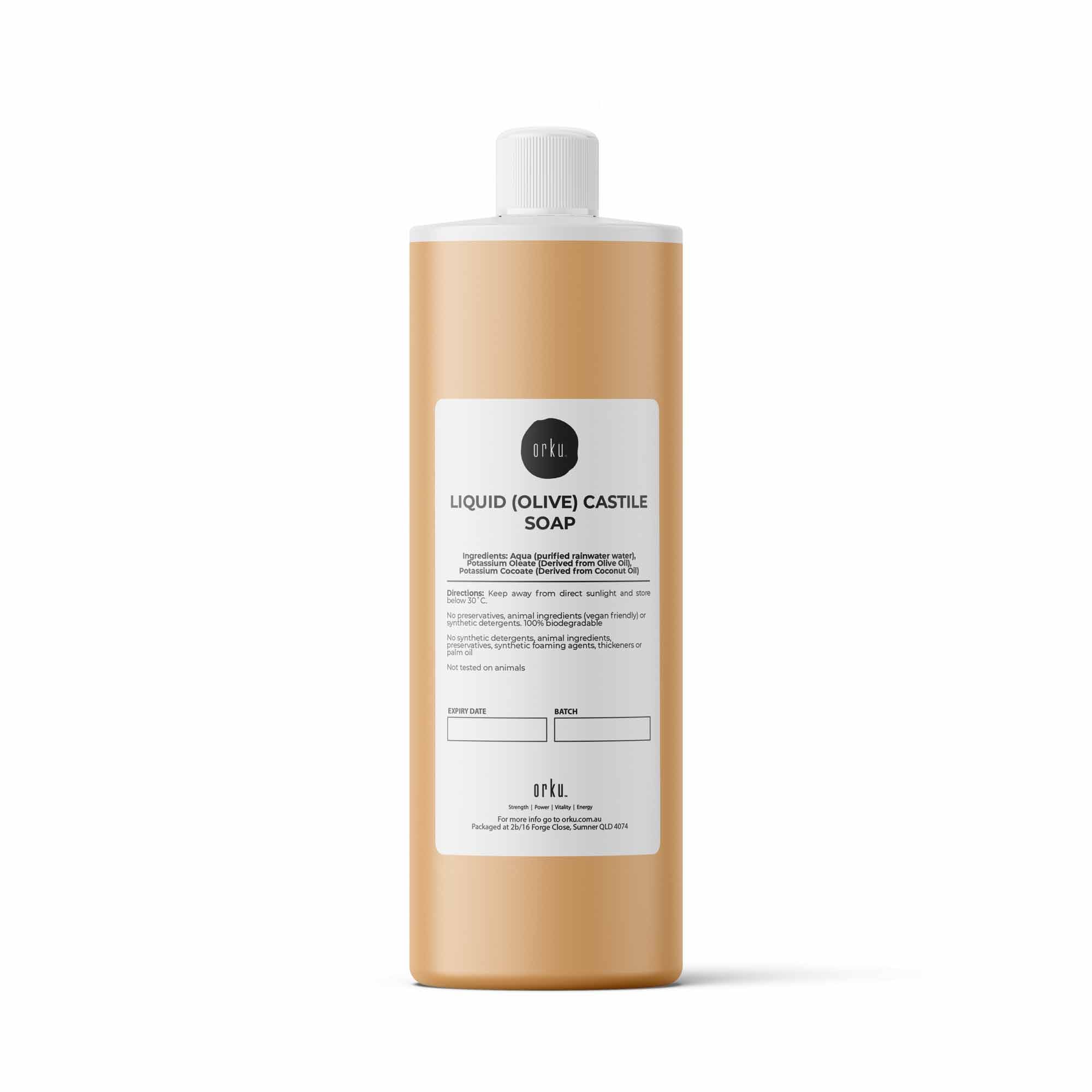 V238-SUPDZ-32767209701456-202507071150-00 Orku 1L Liquid Castile Soap - Pure Unscented Natural Olive Oil Base Concentrate - Image 1