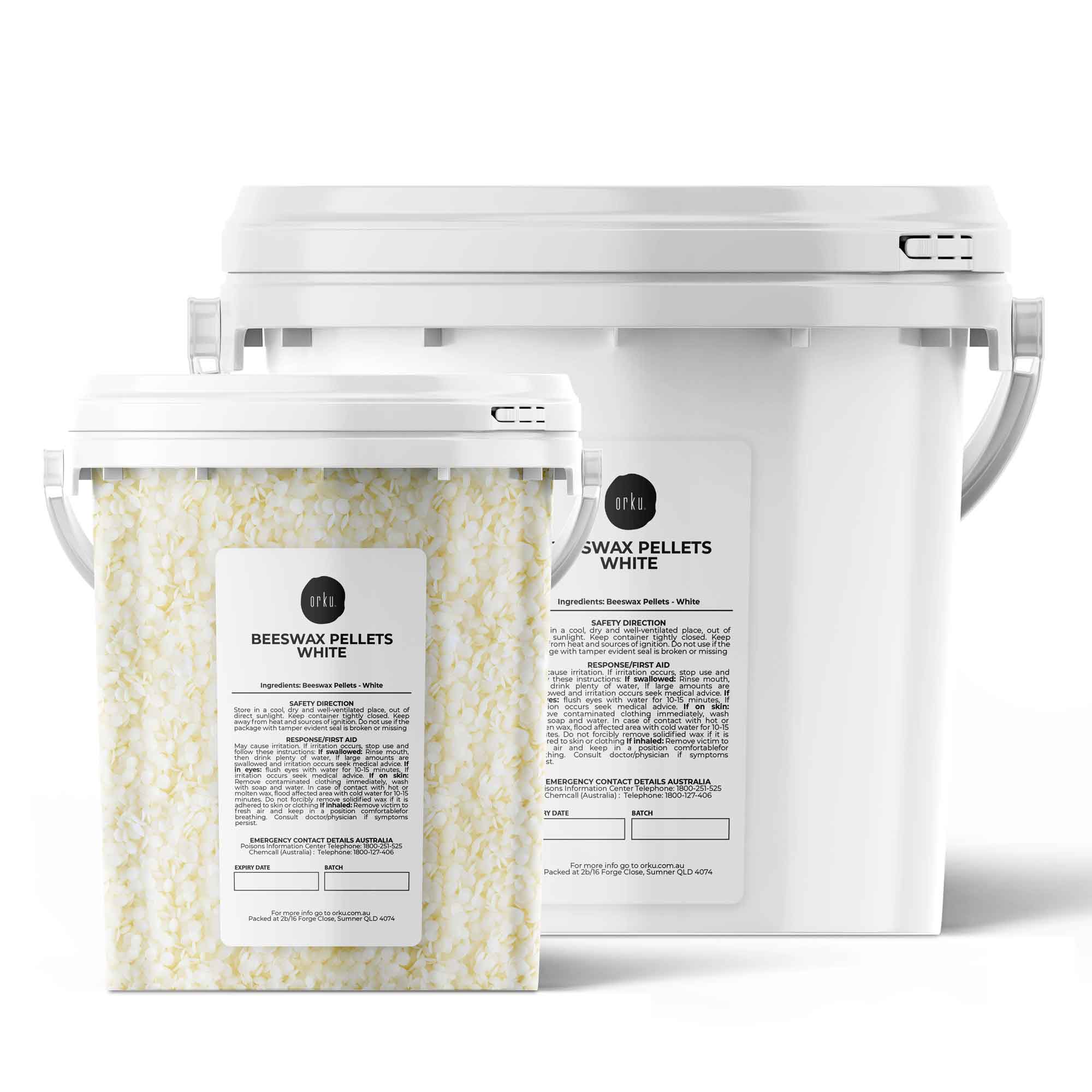V238-SUPDZ-33006516600912-202507252125-00 3Kg Natural Beeswax Pellets White Tub Pharmaceutical Cosmetic BP Candle Bees Wax - Image 1