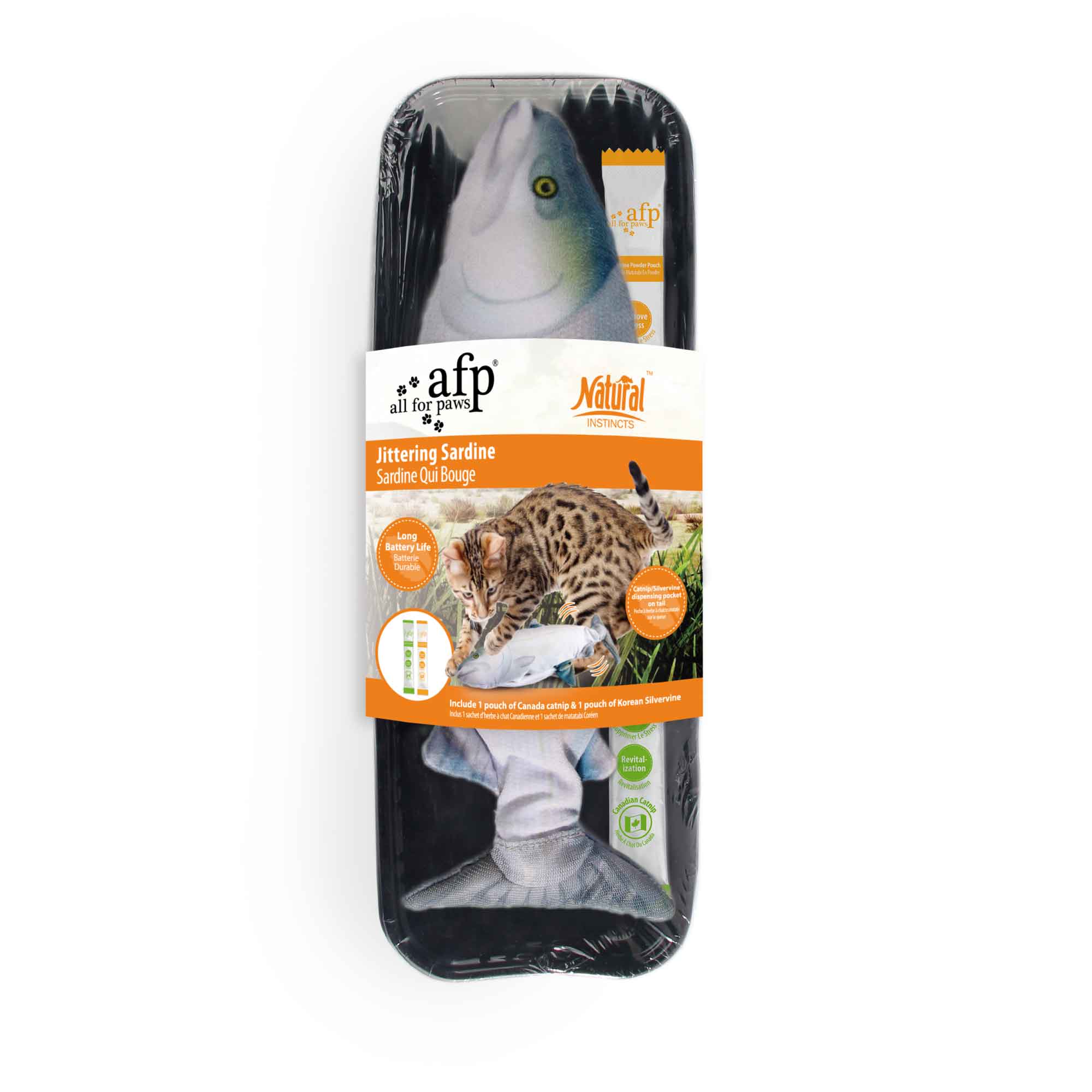 V238-SUPDZ-39299814752336-202507252220-00 Jittering Sardine Cat Toy Flopping Dancing Fish + Catnip Silvervine Electric USB - Image 1
