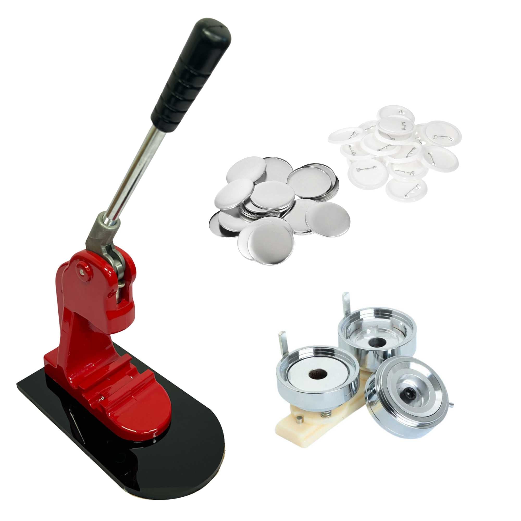 V238-SUPDZ-40038621904976-142519-00 Button Badge Making Set - Maker + Moulds + Badges 25mm 32mm 58mm - Image 1