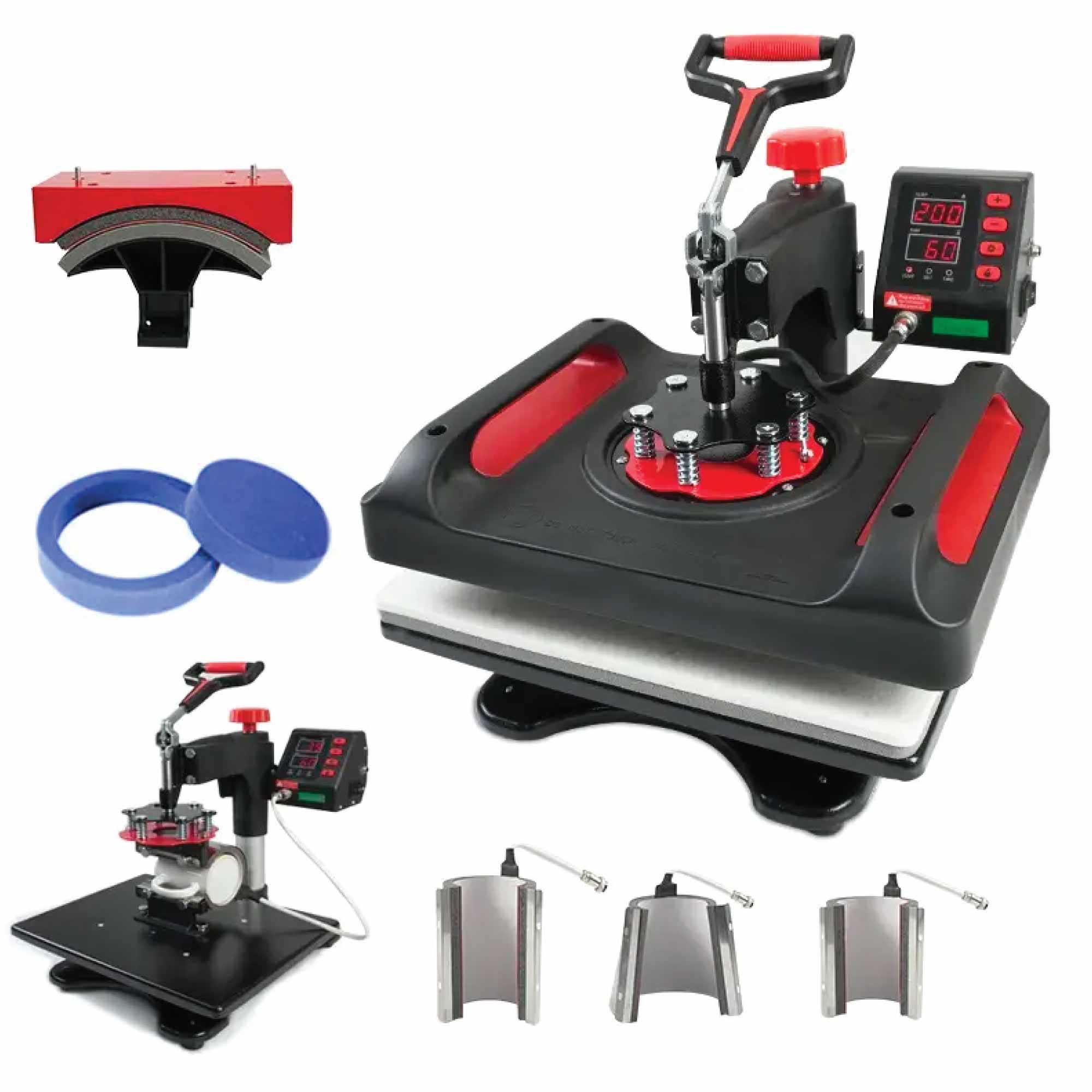 V238-SUPDZ-40065037598800-142503-00 8 in 1 Combo Heat Press - DIY Hobby Craft Logo Transfer HVT Sublimation Printing - Image 1