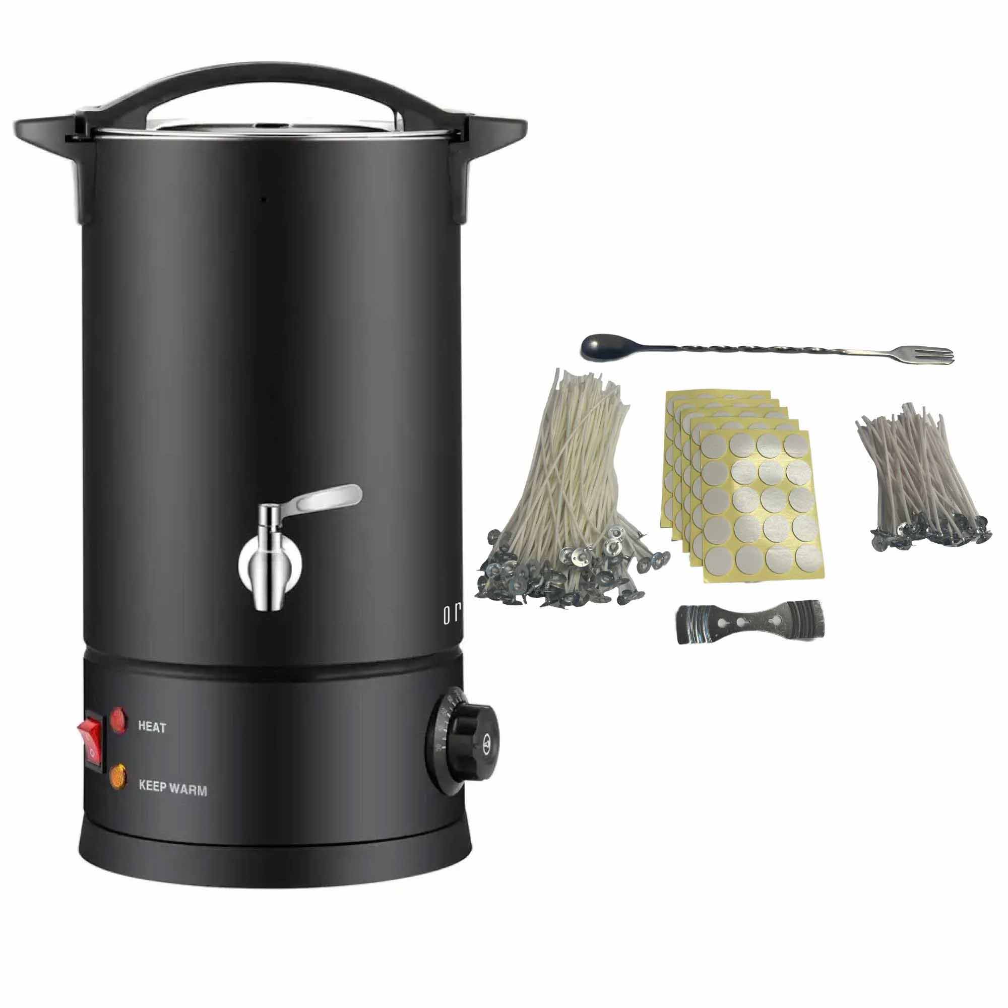 V238-SUPDZ-40076971114576-202505271440-00 8L Candle Wax Heater Black With Tap And Accessories - Candle Wax Melter - Image 1