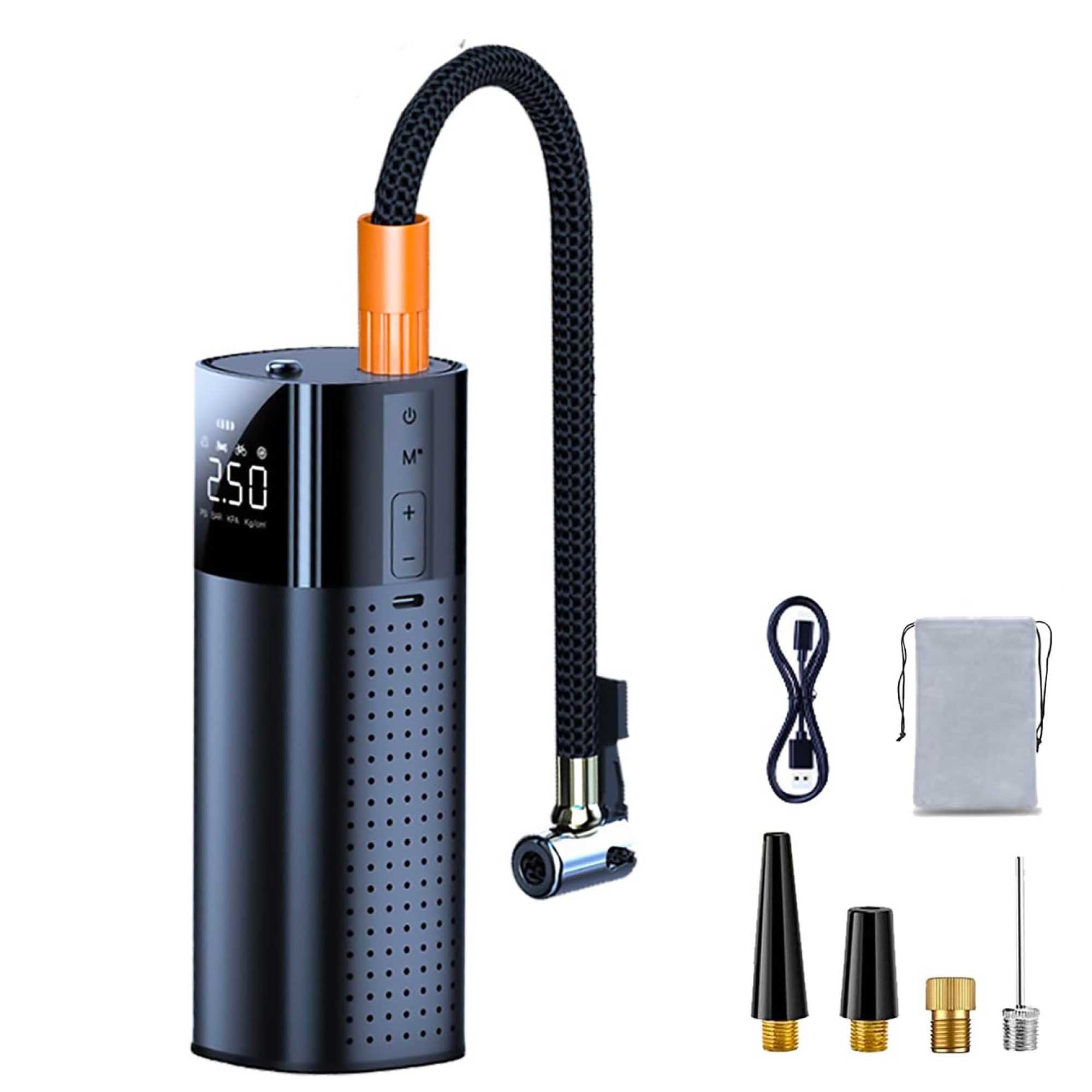 V238-SUPDZ-40480727334992-202505271455-00 Portable Tyre Inflator - Rechargeable Car Bike Tire Air Pump Compressor - Image 1