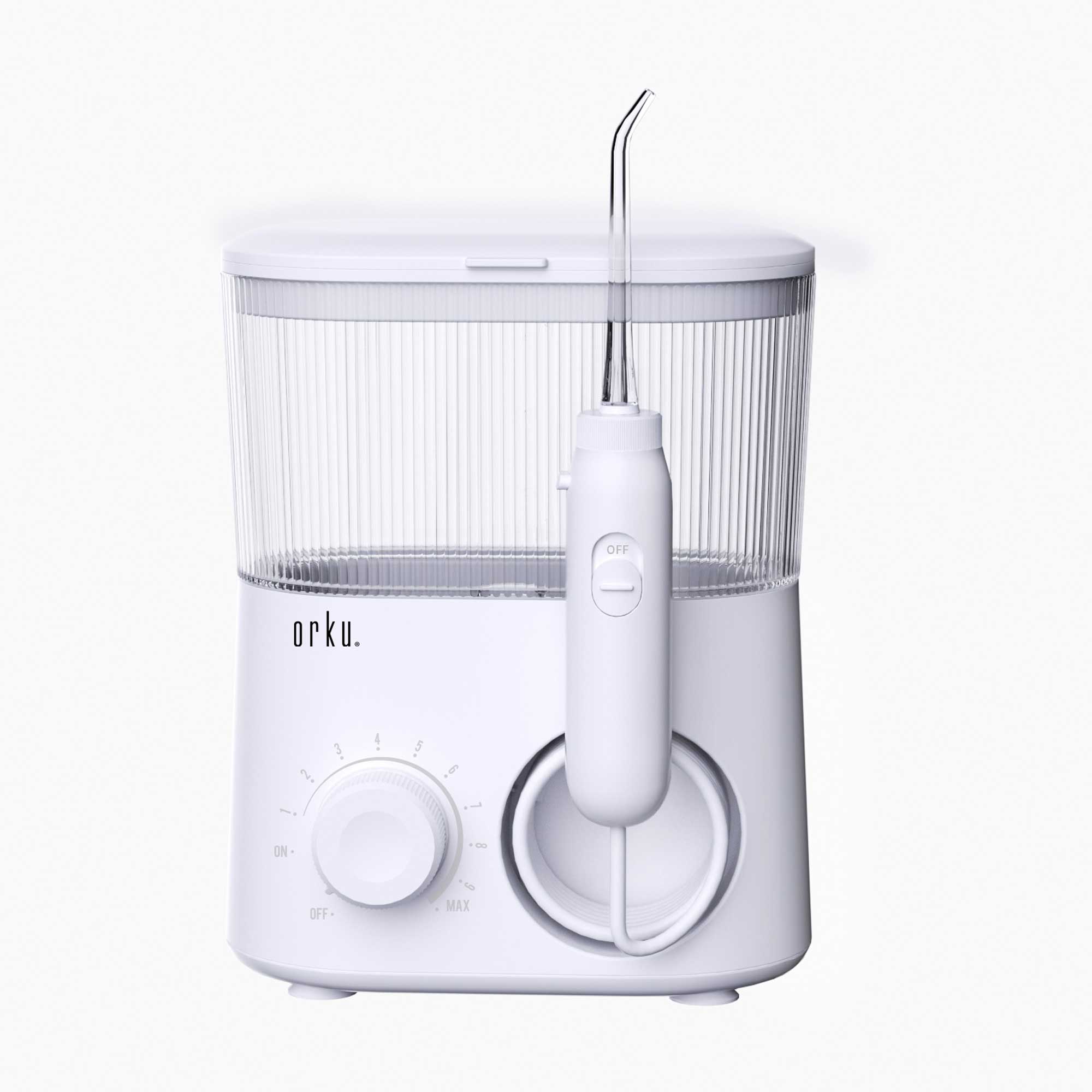 V238-SUPDZ-40499264258128-202507252200-00 Water Jet Dental Flosser 600ml White - Electric Oral Pressure Tooth Irrigator - Image 1