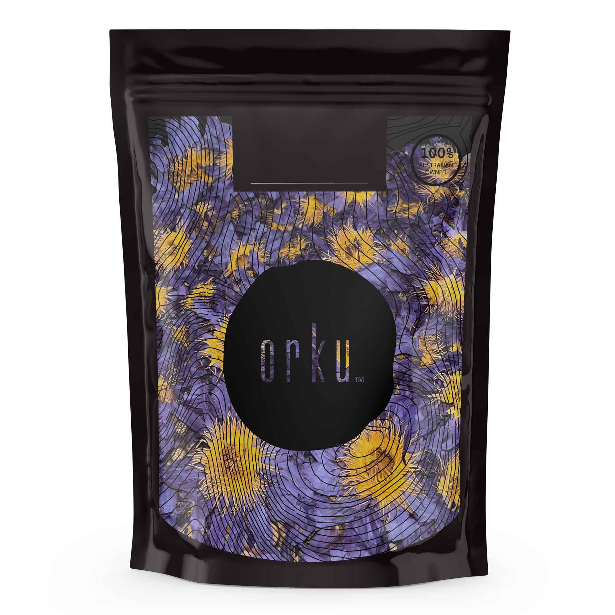 V238-SUPDZ-40548240785488-202505271455-00 Orku 50g Dried Blue Lotus Flowers - Whole Open Lily Nymphaea Caerulea - Image 1