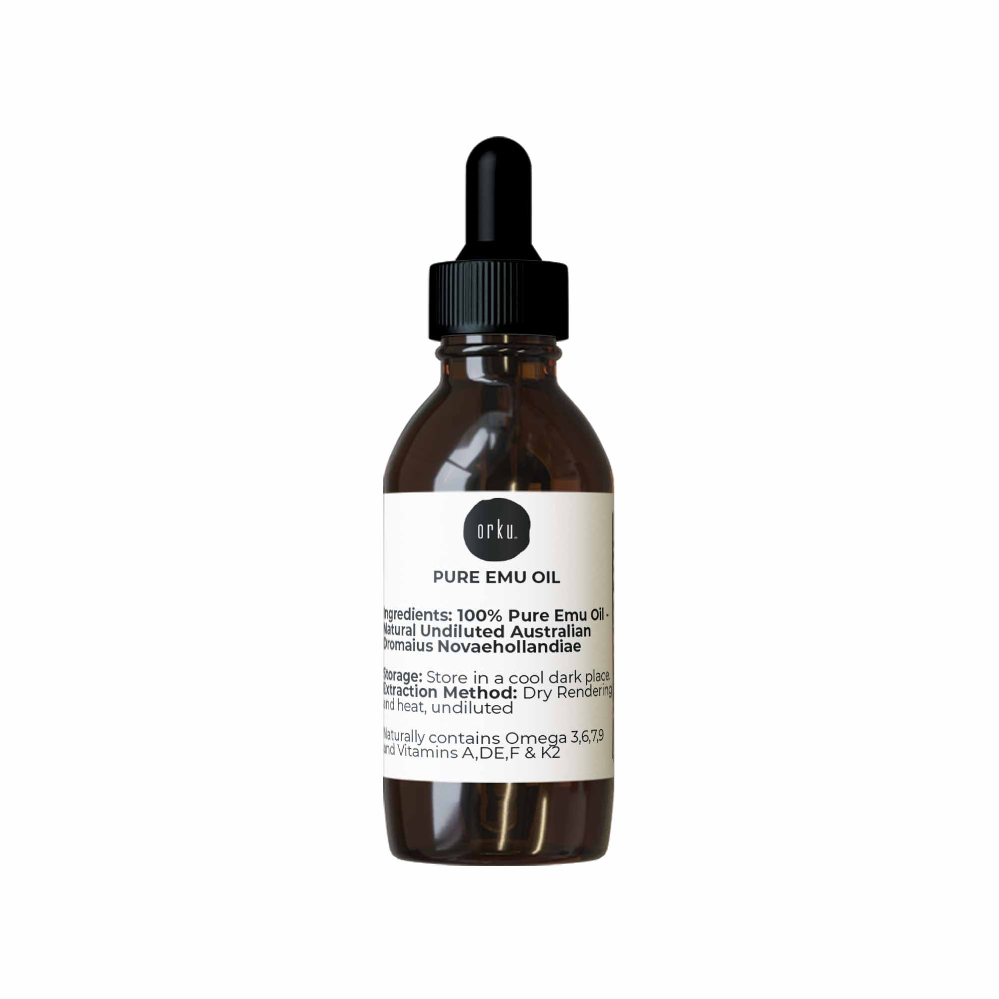 V238-SUPDZ-40881374036048-202507252245-00 Orku 25ml Pure Emu Oil with Dropper - Undiluted Natural Dromaius Novaehollandiae - Image 1
