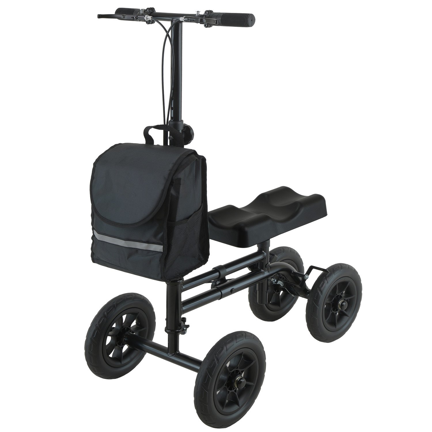 V240-FRW-MAS-06L-BK-202505071221-00 Orthonica Mobility Steel Knee Scooter Walker Steerable Ergonomic Foldable Scooter 10-inch Wheels Height Adjustable Steel Frame 136kg Weight Capacity - Image 1