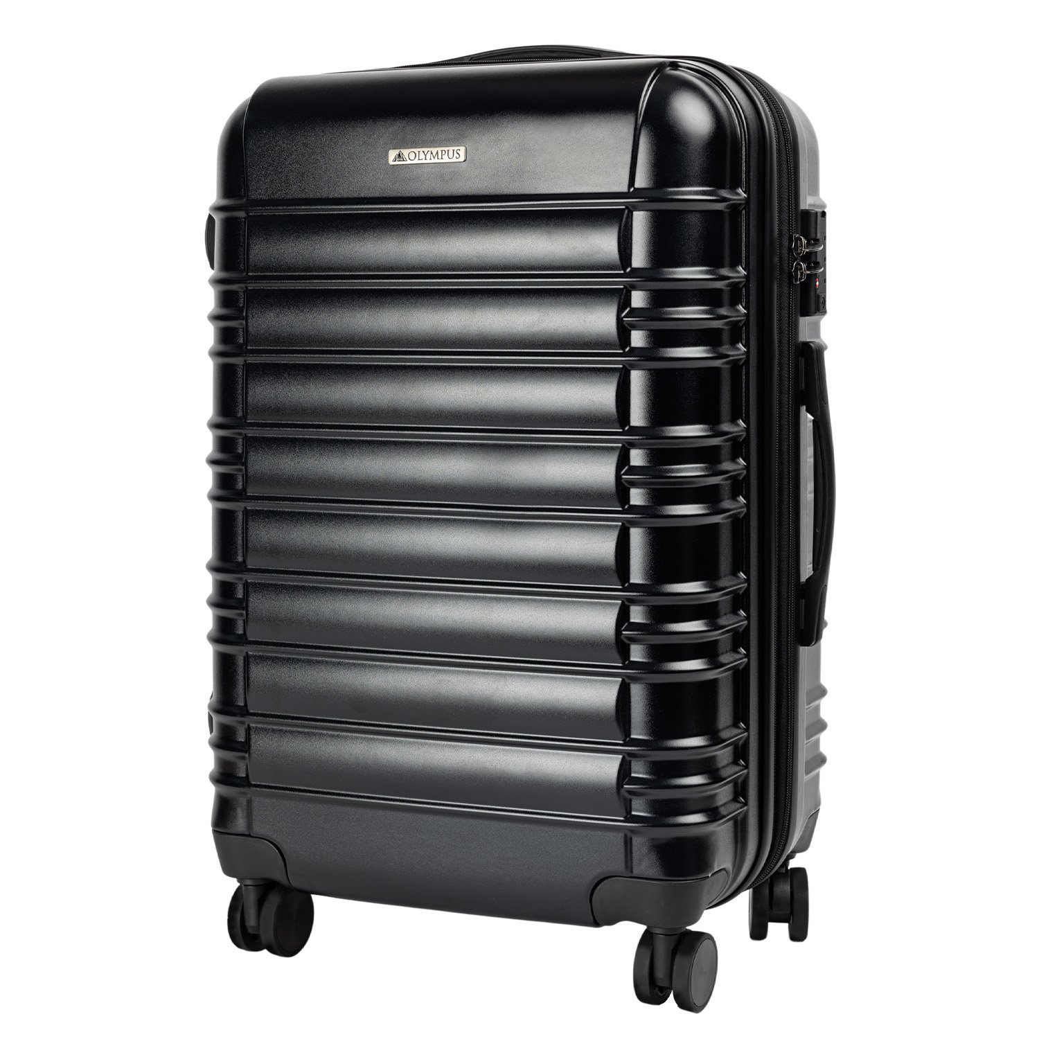 V240-LUG-03D-24-BK-71653-00 Olympus Noctis Suitcase 24in Hard Shell ABS+PC - Stygian Black - Image 1