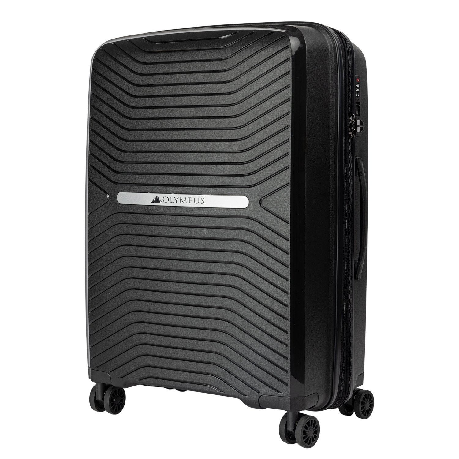 V240-LUG-901-24-BK-71640-00 Olympus Astra 24in Lightweight Hard Shell Suitcase - Obsidian Black - Image 1