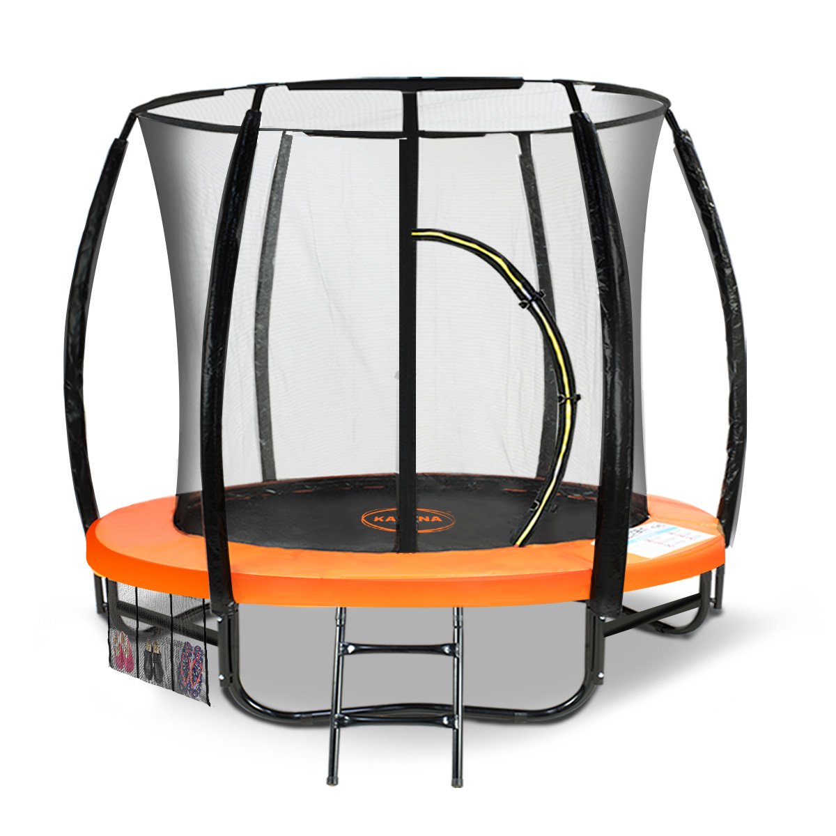 V240-TRA-KAH-08-OR-75029-00 Kahuna 8ft Trampoline Kahuna With Spring Mat Pad Net Outdoor - Orange - Image 1