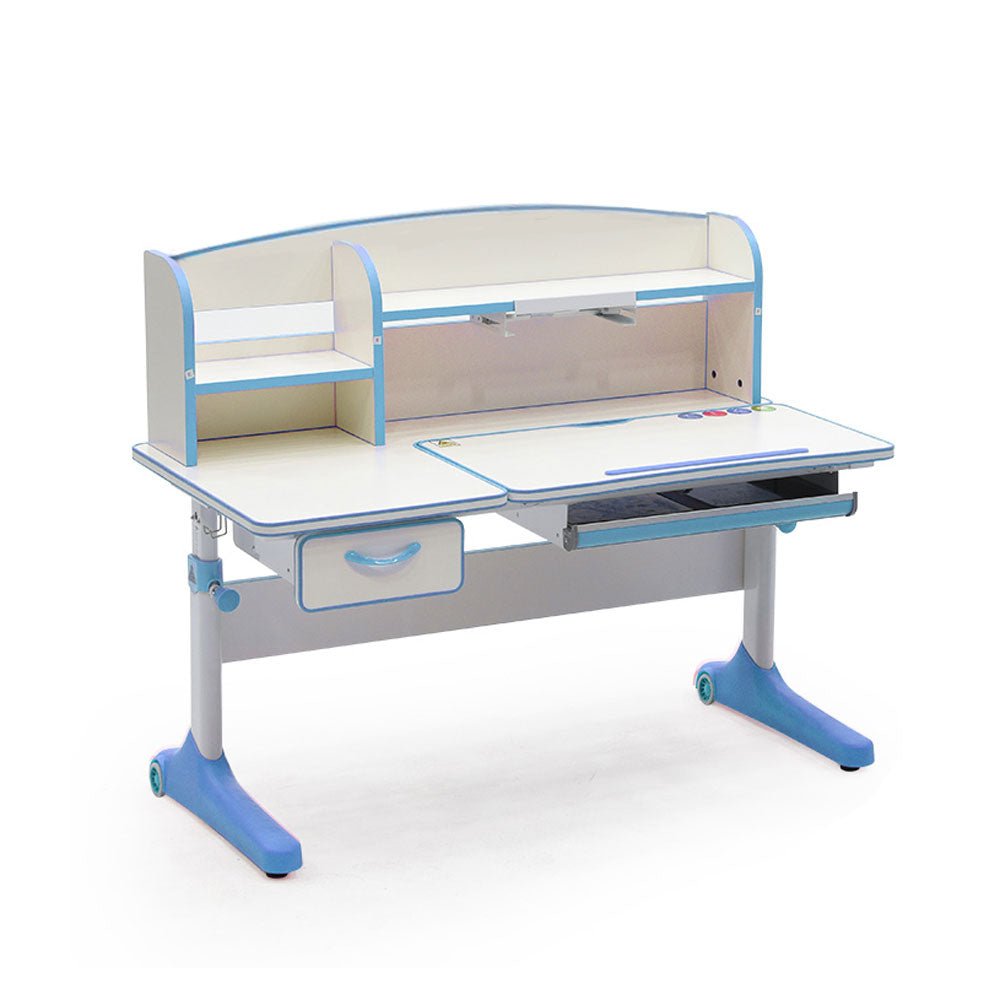 V255-002-508BLUE-52113-12 Height Adjustable Children Kids Ergonomic Study Desk Chair Set 120cm Blue AU - Image 1