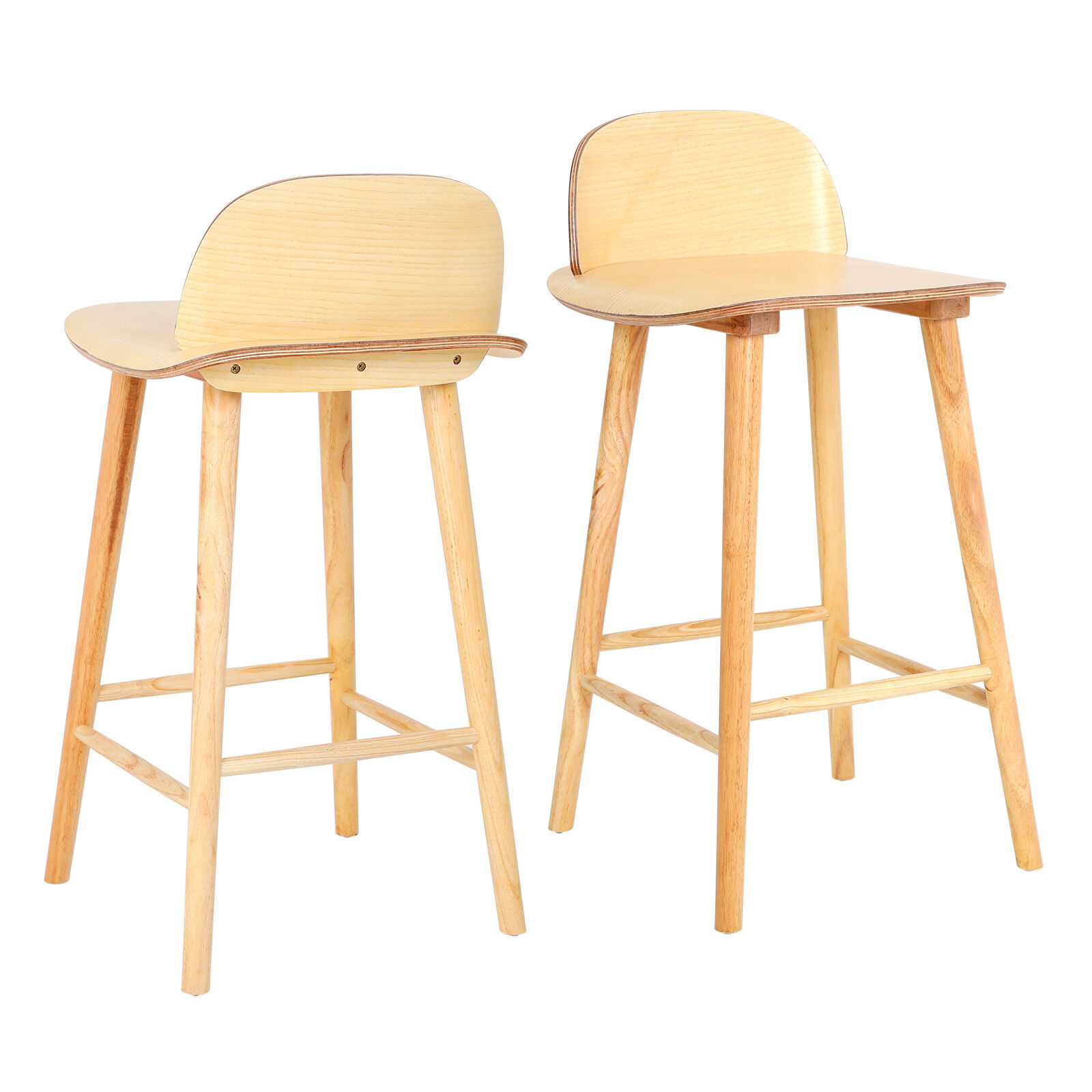 V274-FT-BSWO-LY038-WD2-202504141851-00 2X Wooden Bar Stool Dining Chair Ash Wood ELISE 65cm - Image 1