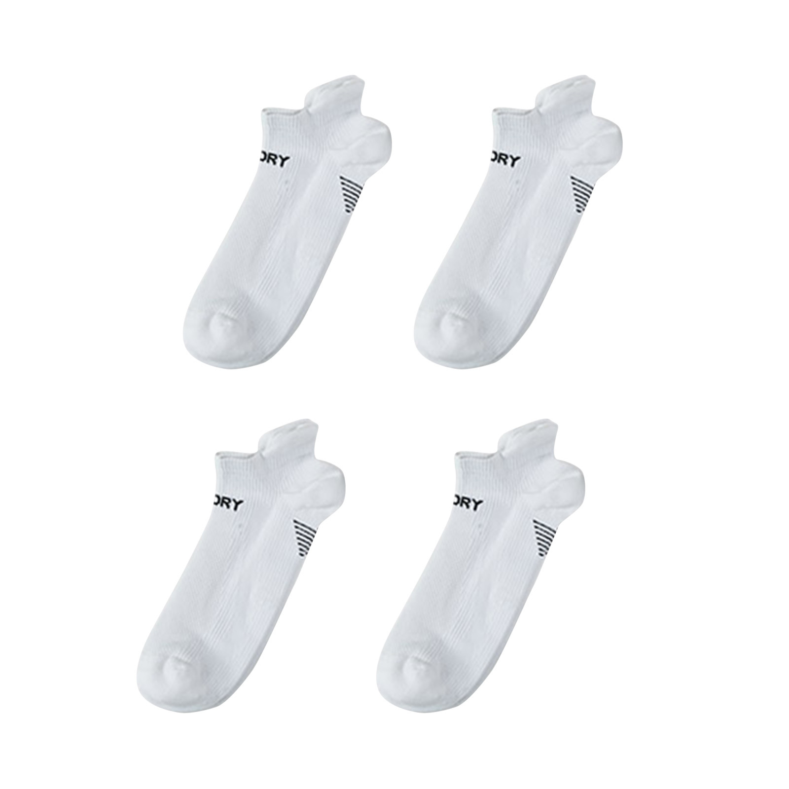 V274-GM-RXSPSK-S4-WH-GM-RXSPSK-S4-WH-00 4X Rexy Seamless Sport Sneakers Socks Small Non-Slip Heel Tab WHITE - Image 1